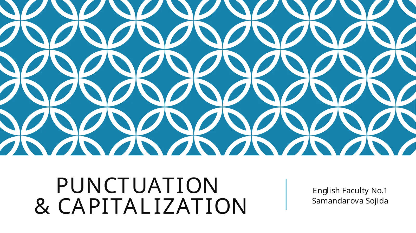 Punctuation & Capitalization