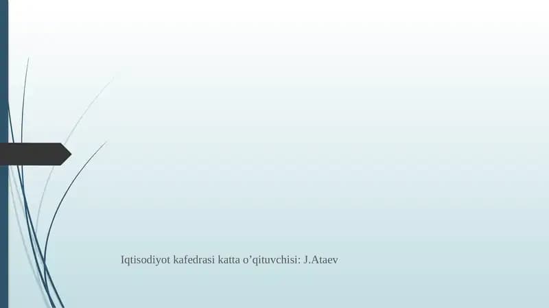 Iqtisodiy Operatsiyalar