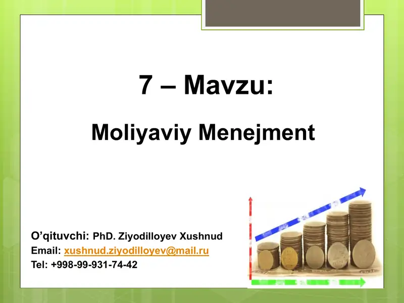Moliyaviy Menejment