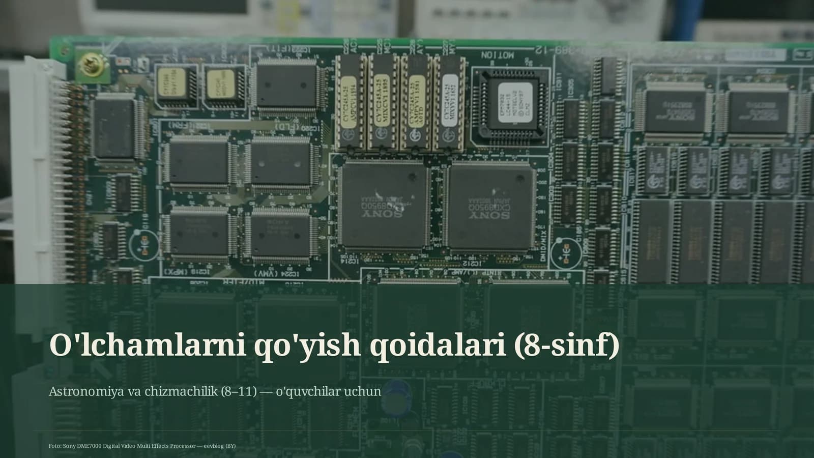 O'lchamlarni qo'yish qoidalari (8-sinf)