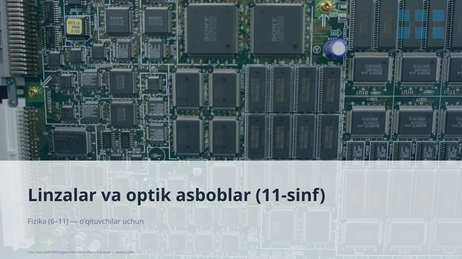 Linzalar va optik asboblar (11-sinf)