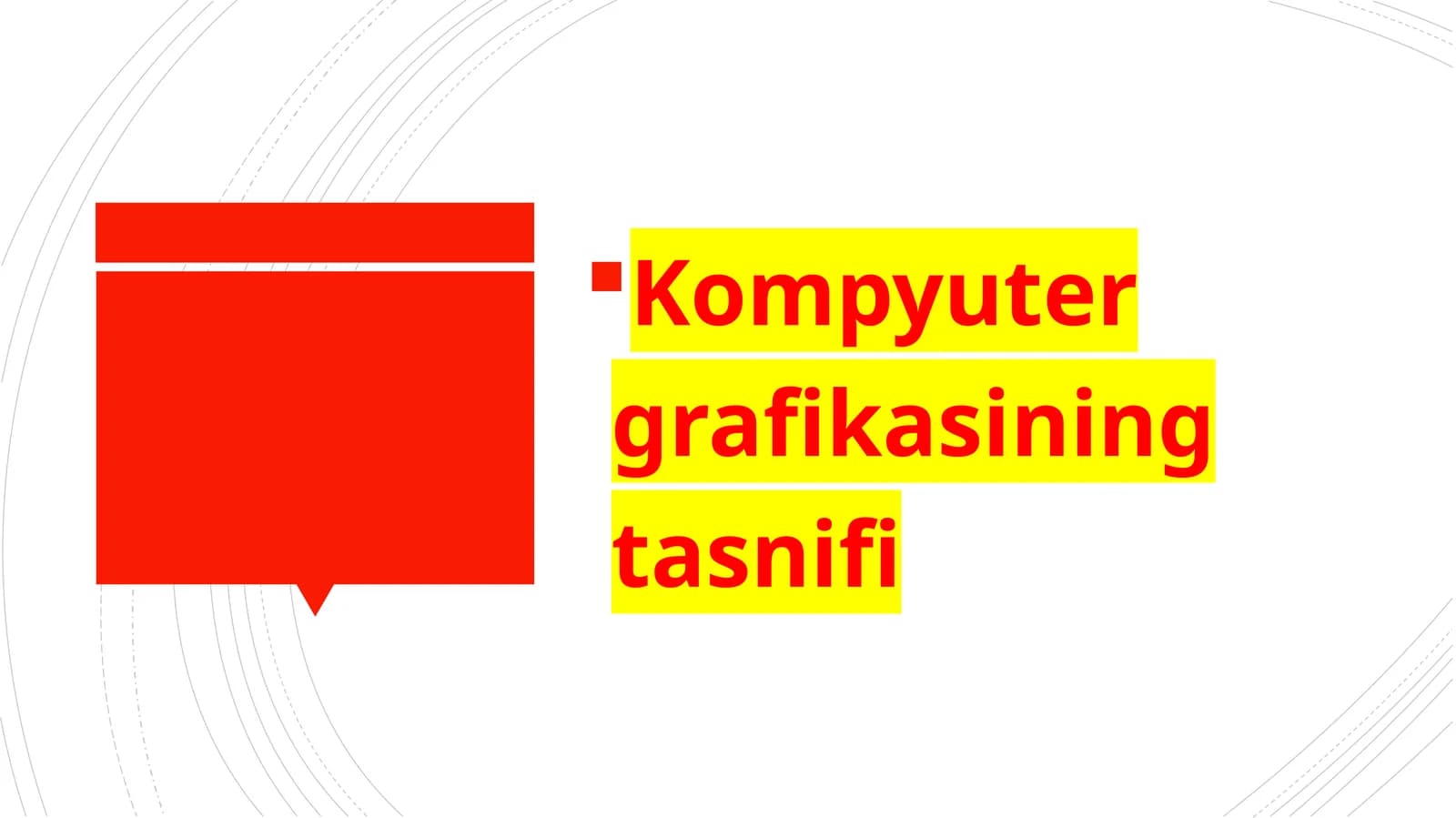 Kompyuter grafikasining tasnifi