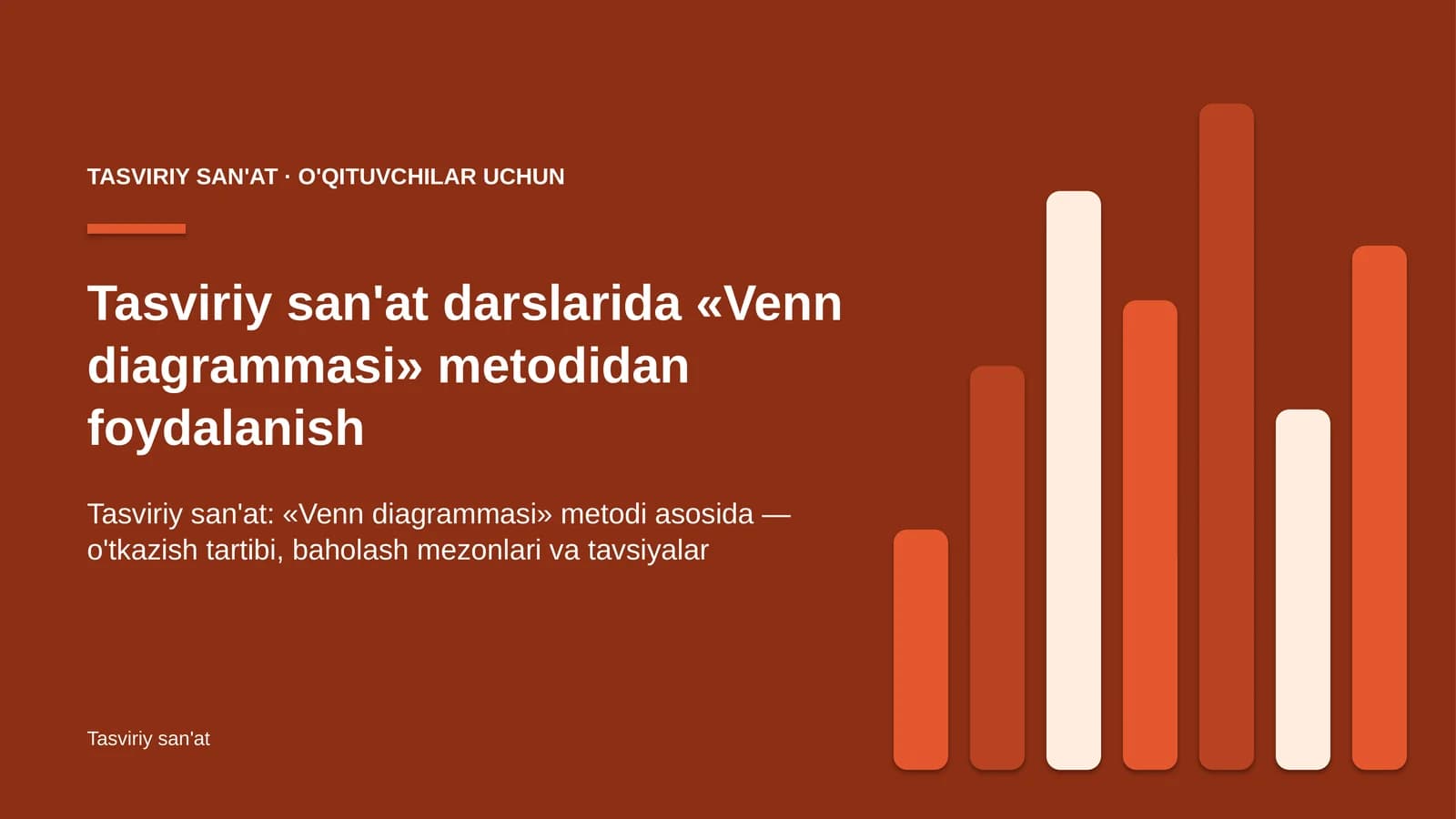 tasviriy san'at darslarida venn diagrammasi metodidan foydalanish 7738
