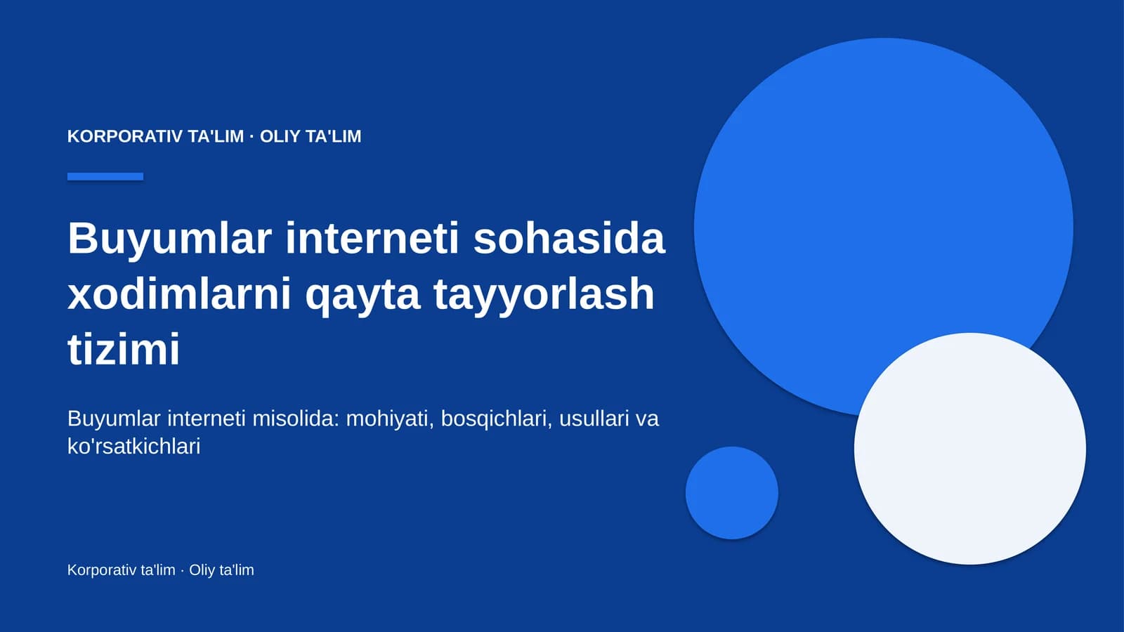 buyumlar interneti sohasida xodimlarni qayta tayyorlash tizimi 5991