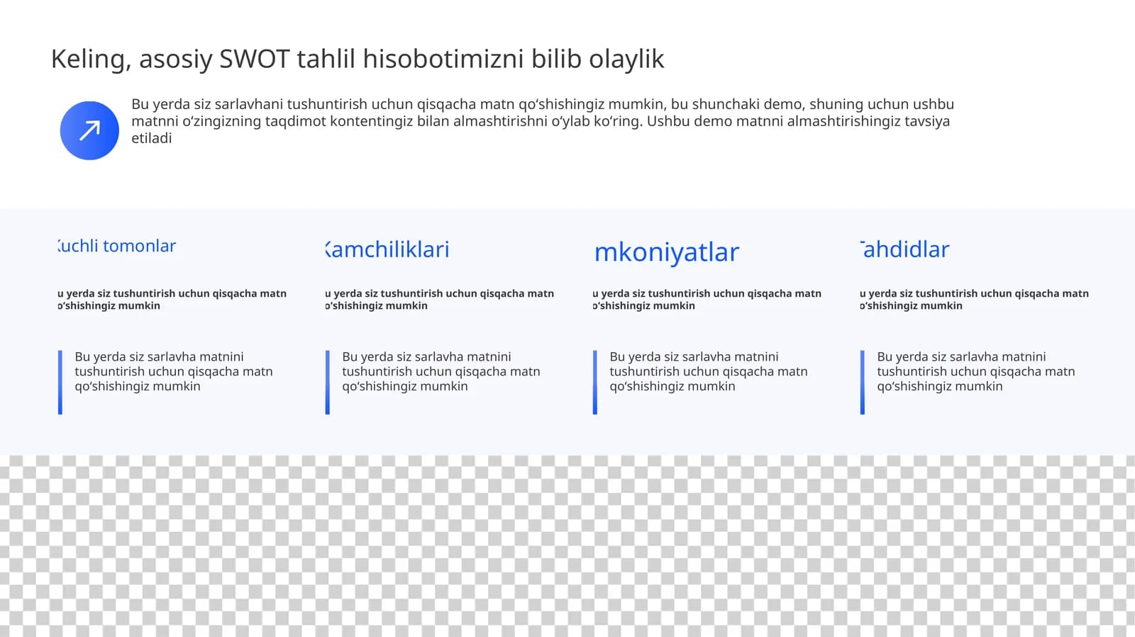 Bepul SWOT tahlili taqdimot slayd Taqdimoti (11 Slayd)