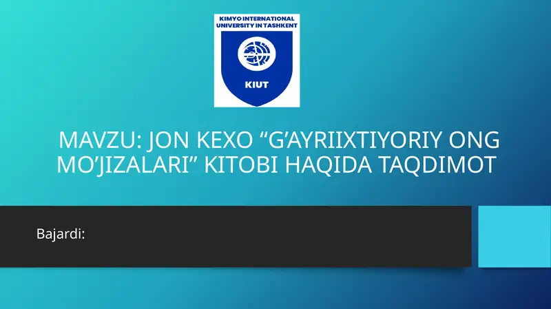 Jon Kexo hayoti va ijodi