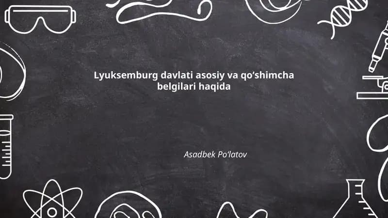 Lyuksemburg davlati asosiy va qoʻshimcha belgilari haqida