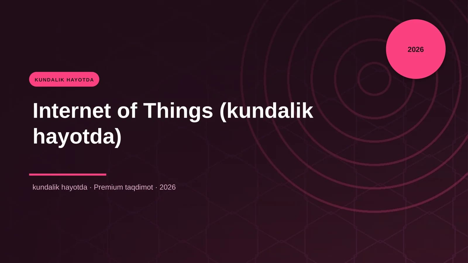 Internet of Things (kundalik hayotda)