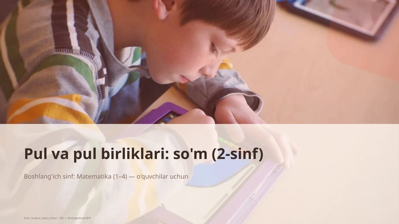 Pul va pul birliklari: so'm (2-sinf)