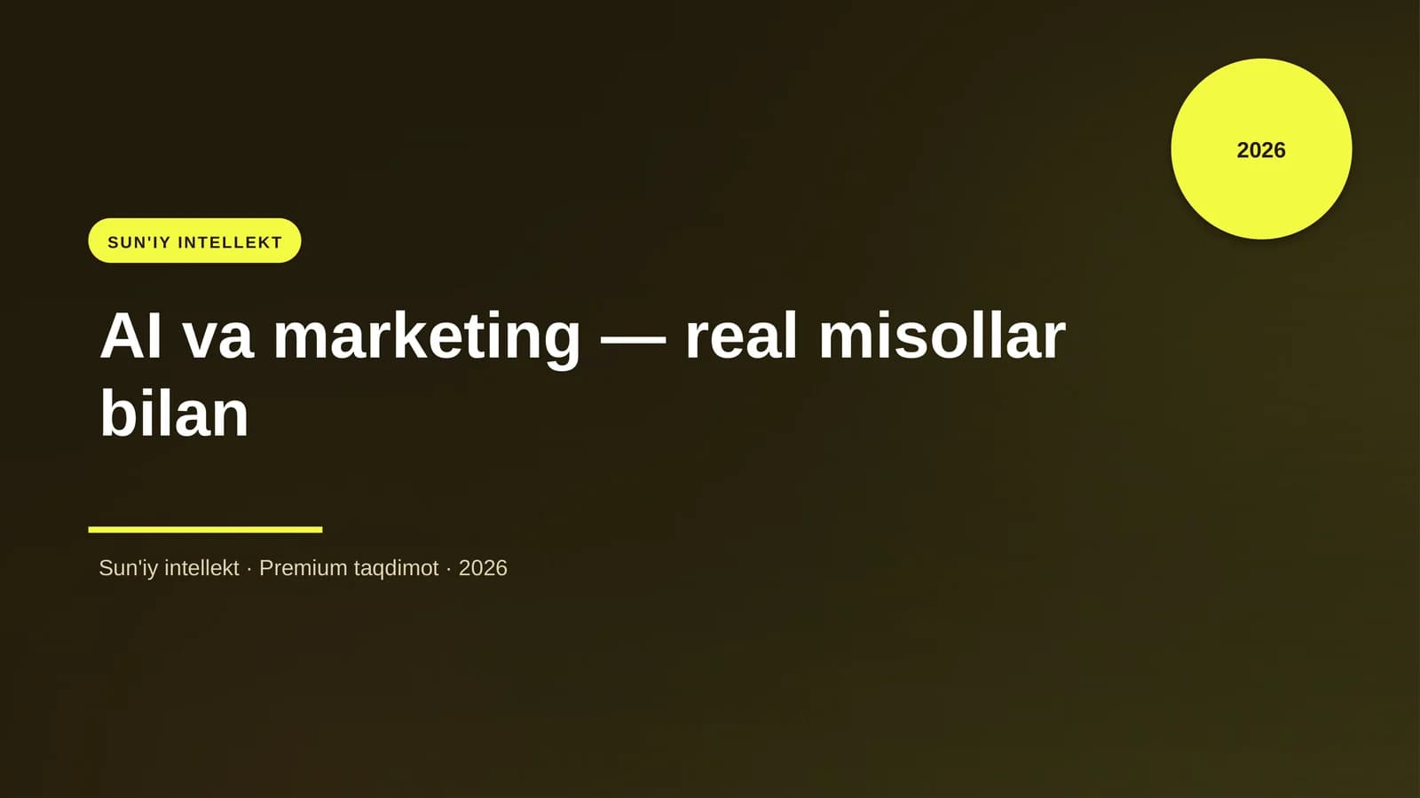 AI va marketing — real misollar bilan