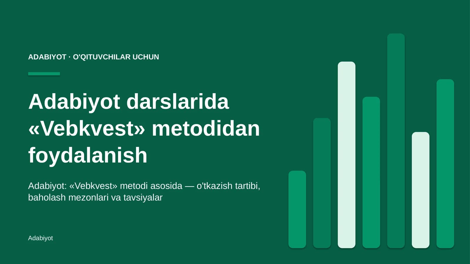 adabiyot darslarida vebkvest metodidan foydalanish 5737