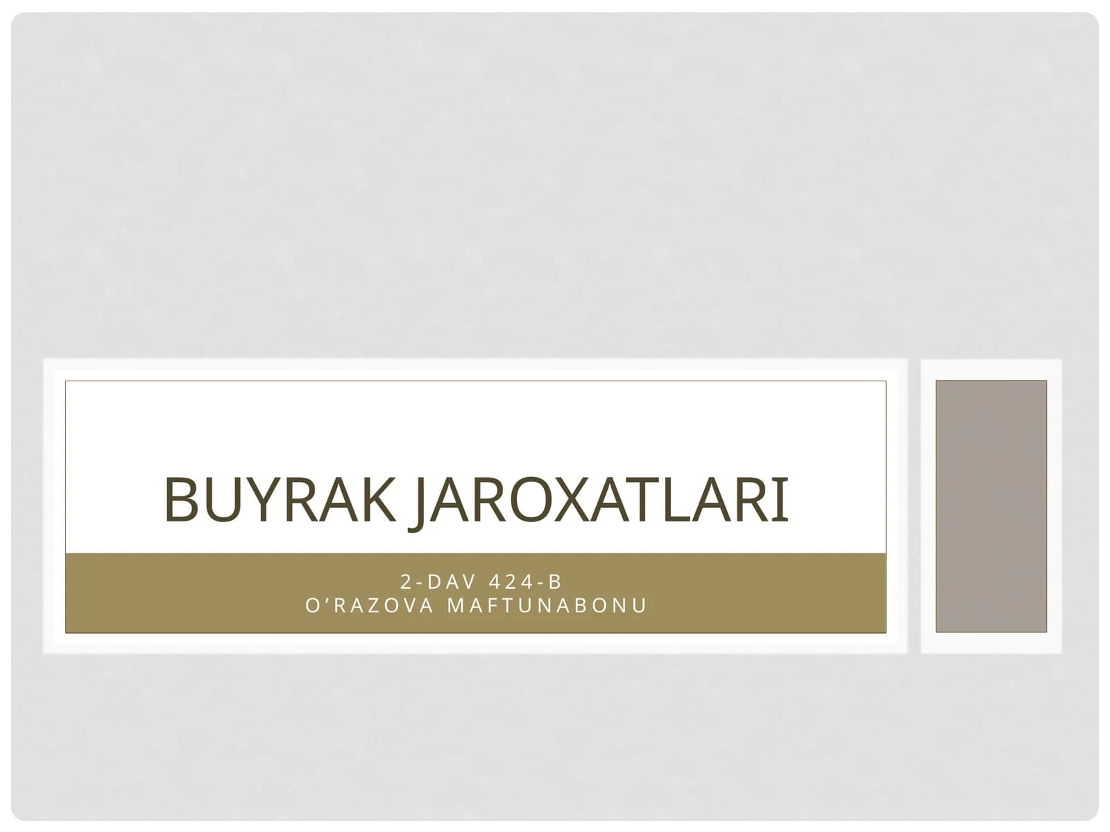 Buyrak jarohatlari