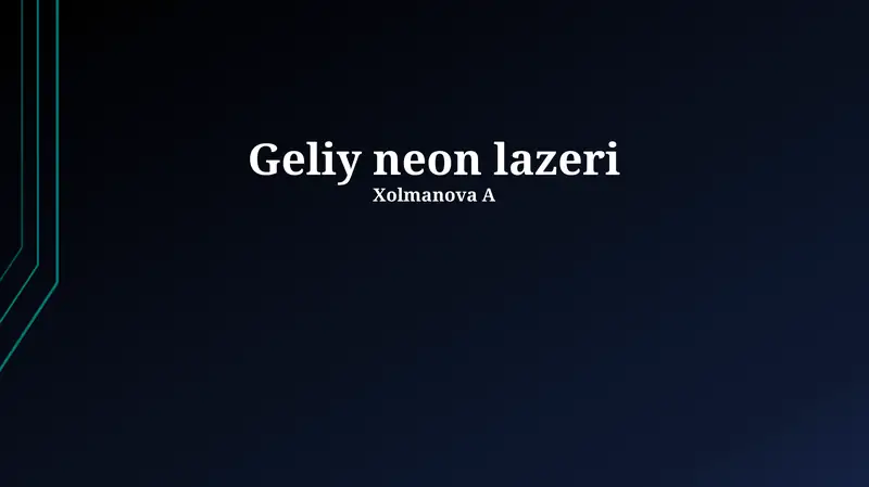 Neon lazer