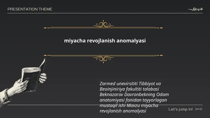 miyacha revojlanish anomalyasi