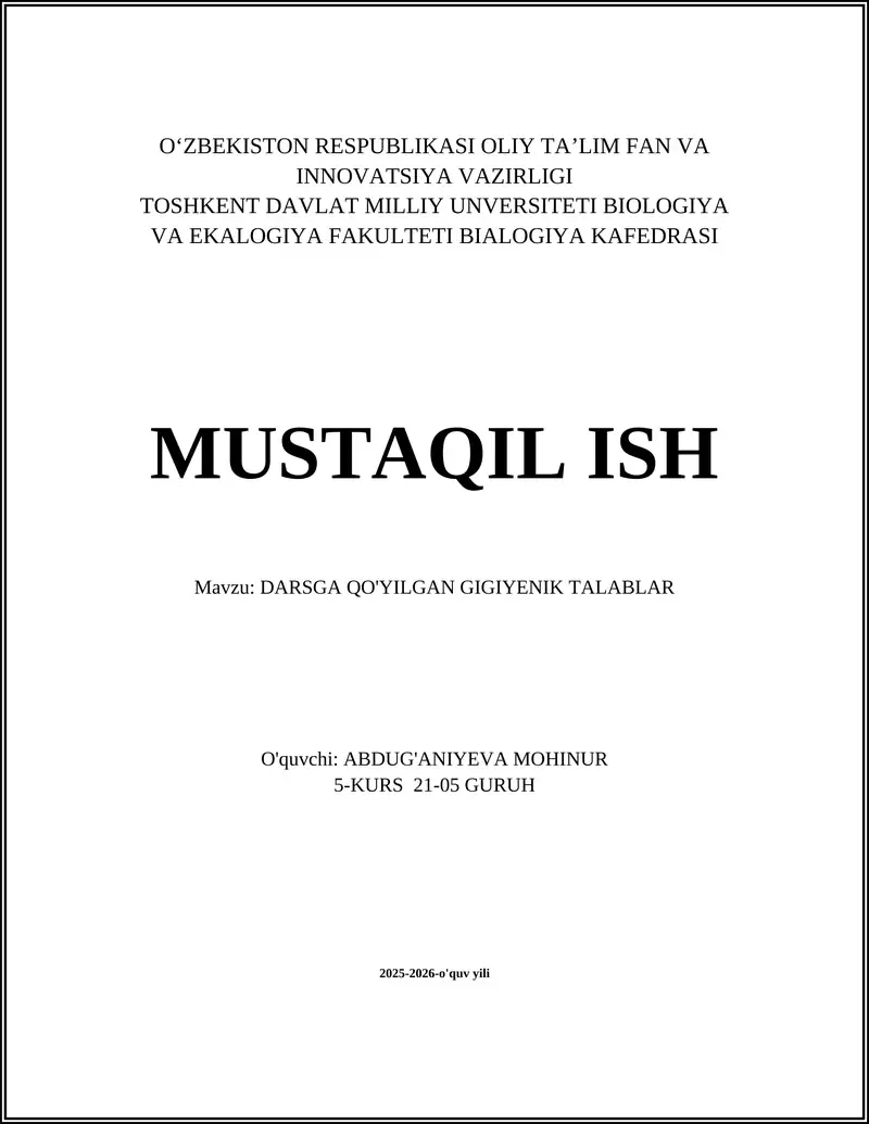 MUSTAQIL ISH