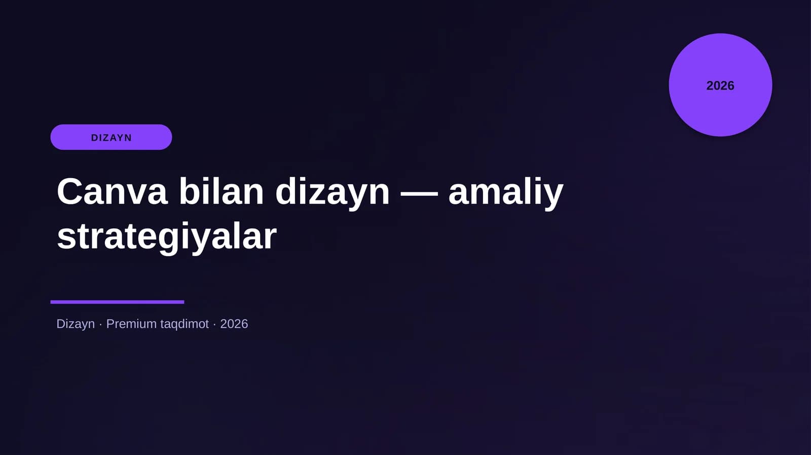 Canva bilan dizayn — amaliy strategiyalar