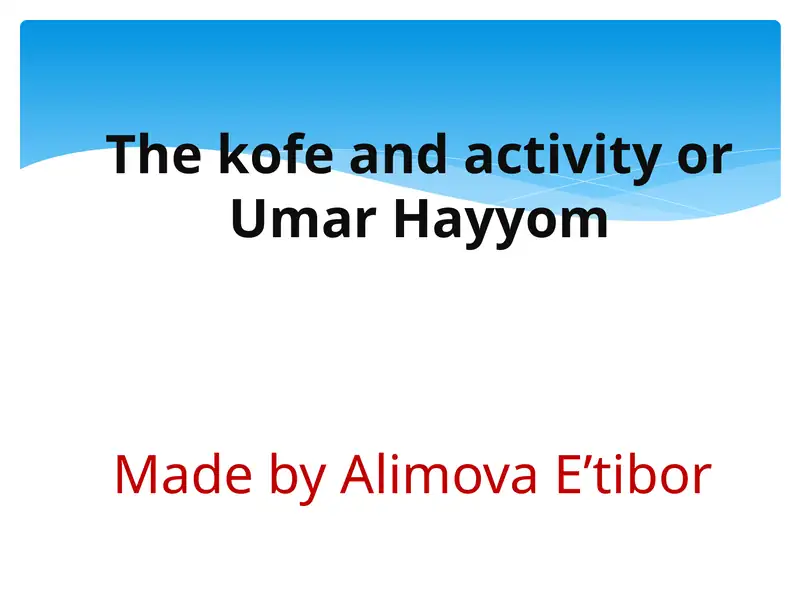 Umar Hayyom