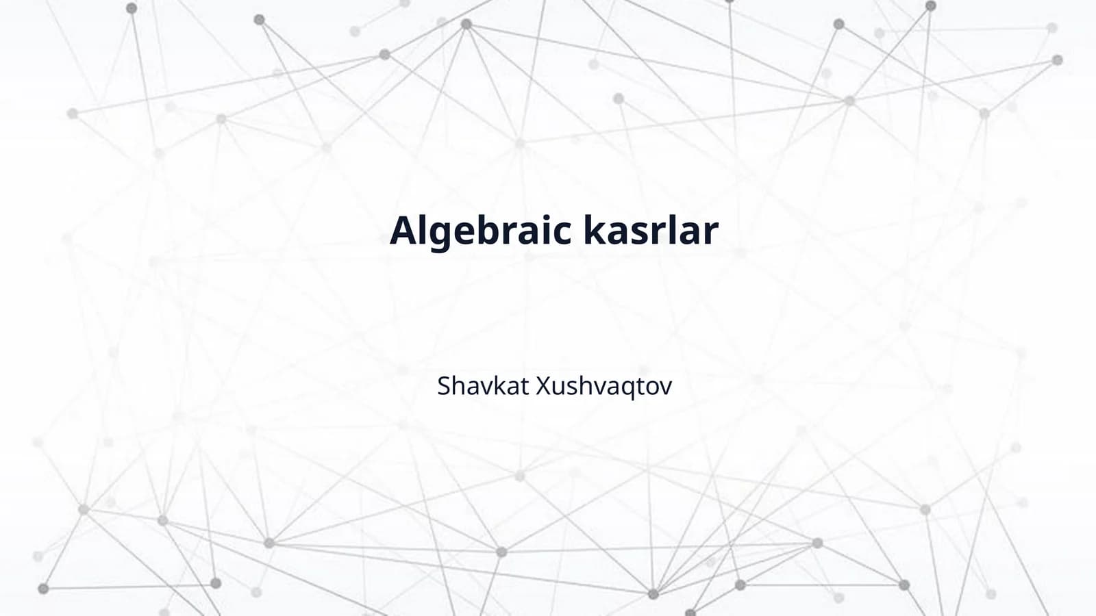 Algebraic kasrlar
