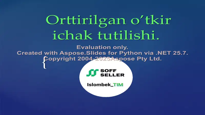 Orttirilgan oʻtkir ichak tutilishi