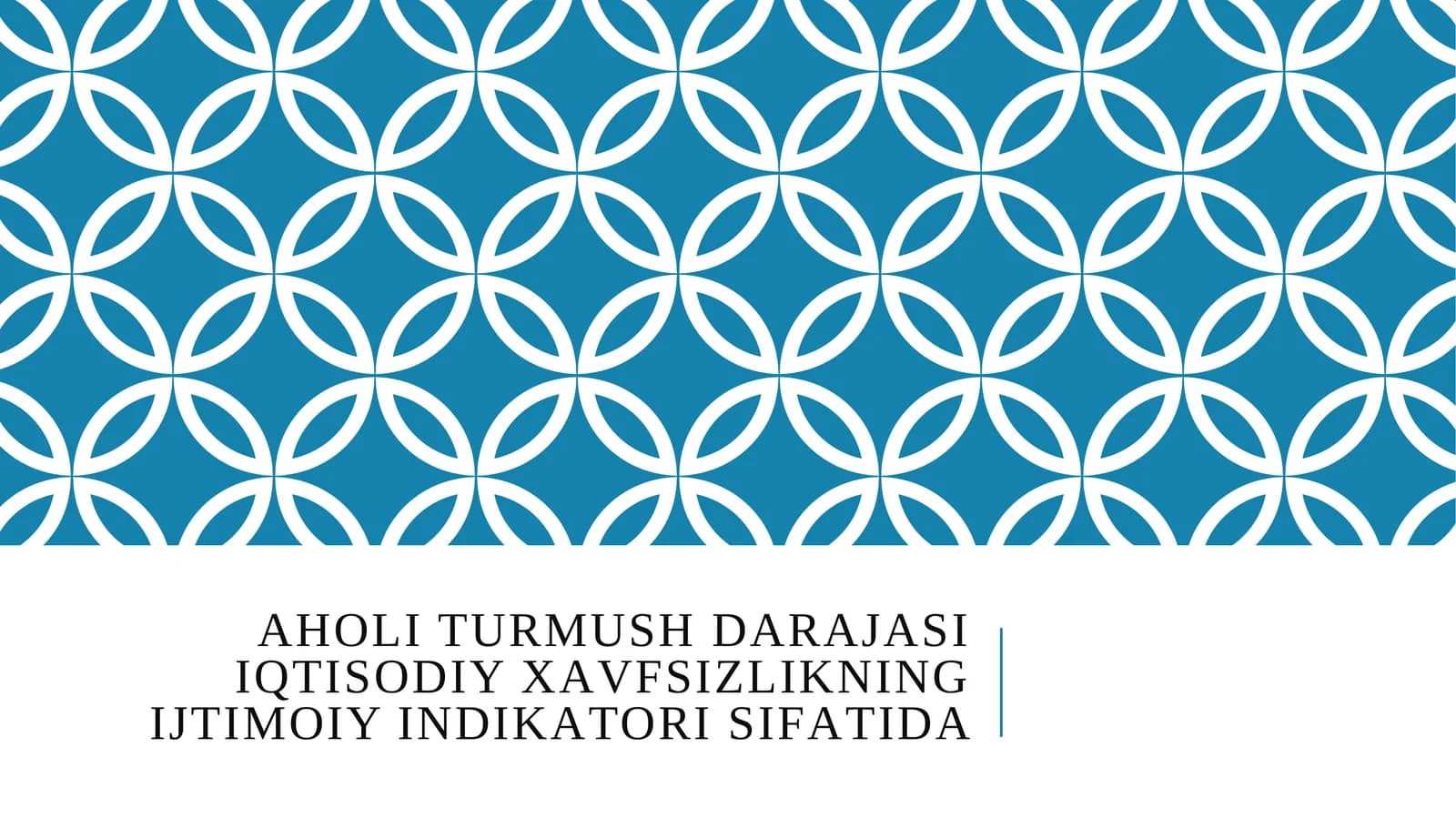 Aholi turmush darajasi iqtisodiy xavfsizlikning ijtimoiy indikatori