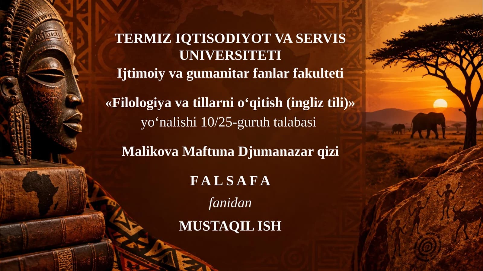 afrika falsafasi prezentatsiya