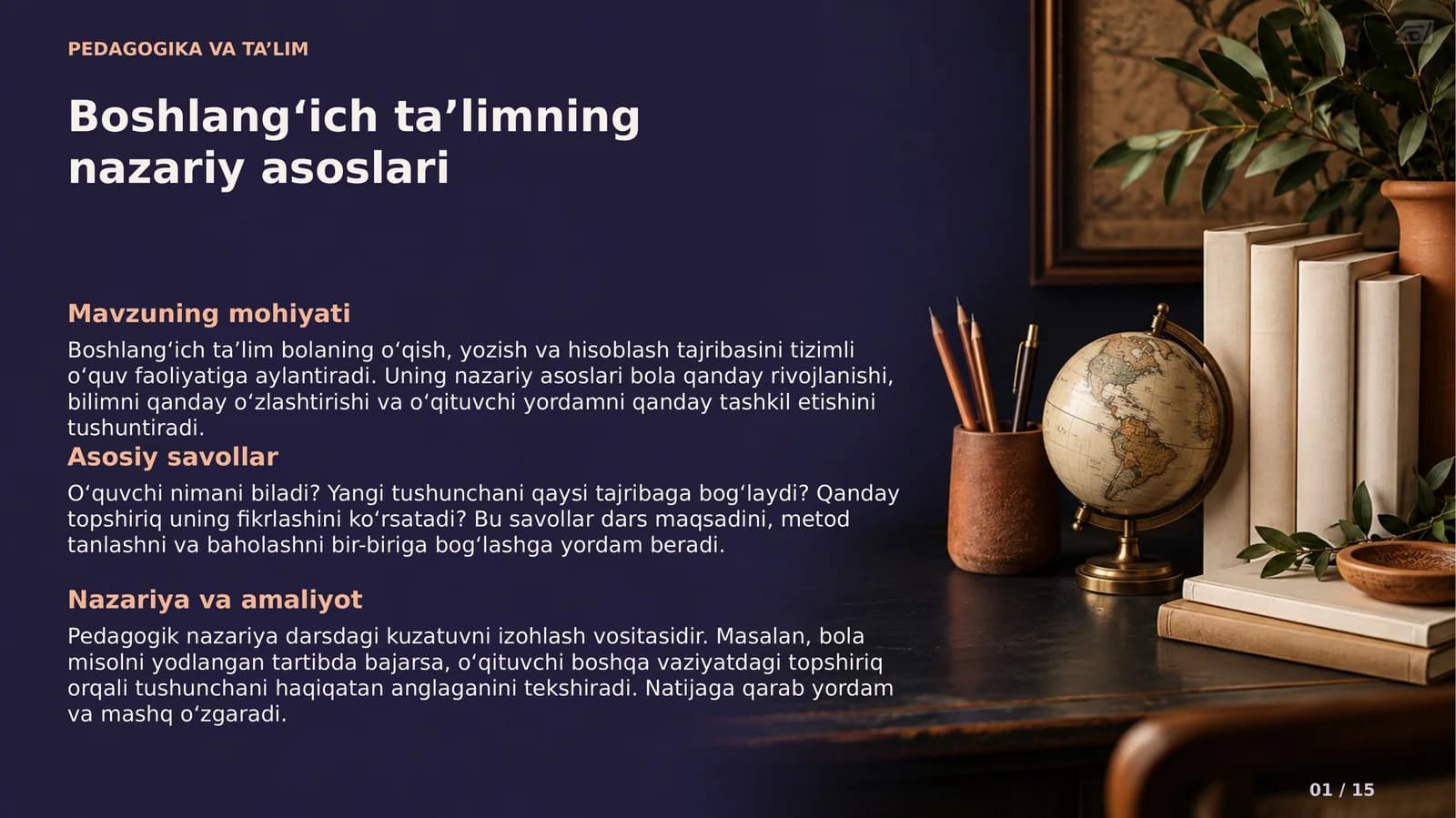Boshlang‘ich ta’limning nazariy asoslari