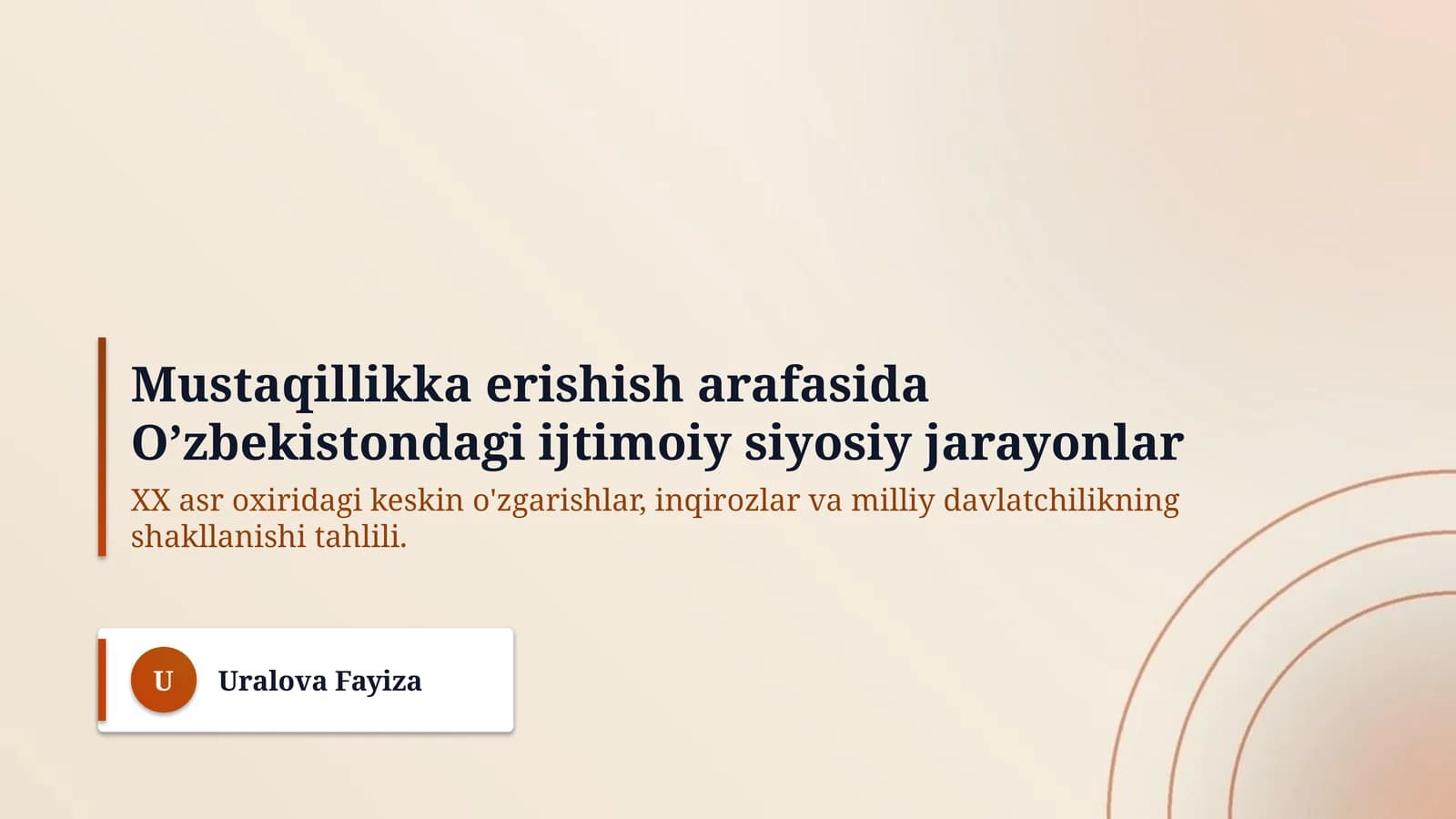 Mustaqillikka erishish arafasida O’zbekistondagi ijtimoiy siyosiy jarayonlar
