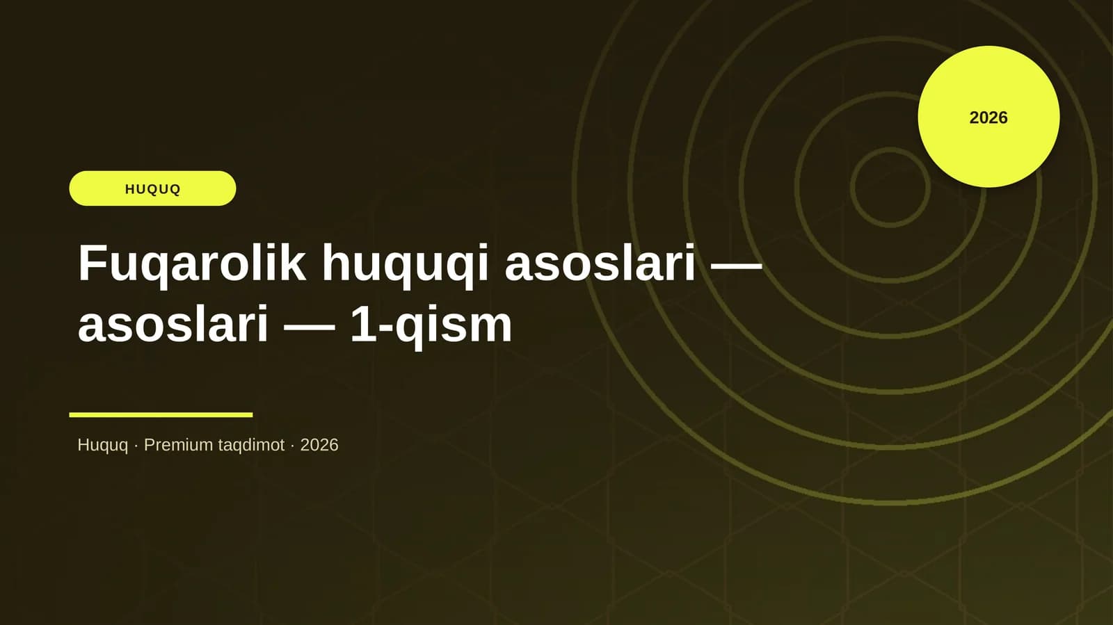 Fuqarolik huquqi asoslari — asoslari — 1-qism