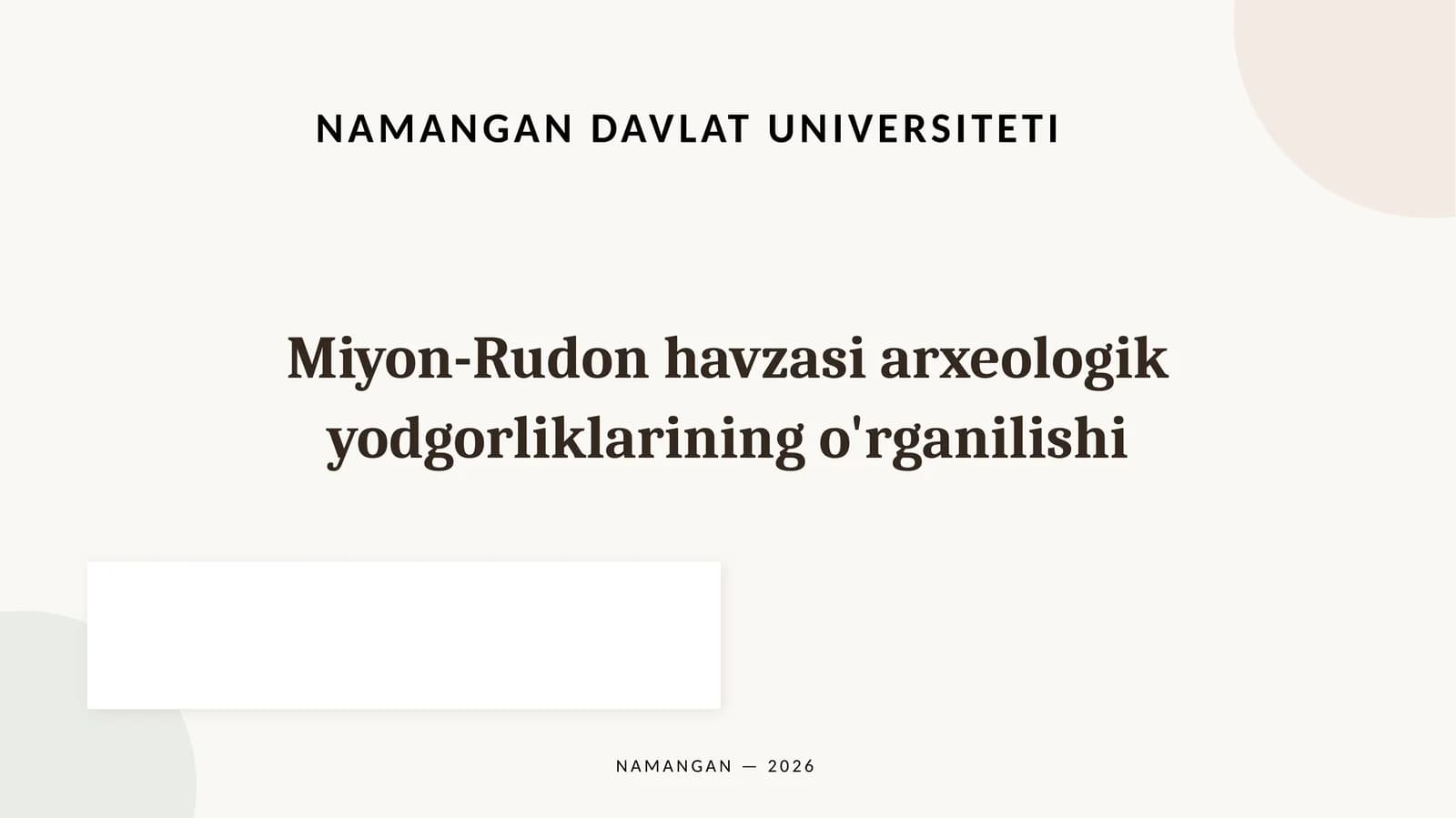 Jahonmiqyosida Tarixiy-Madaniy Yodgorliklarni O'rganish