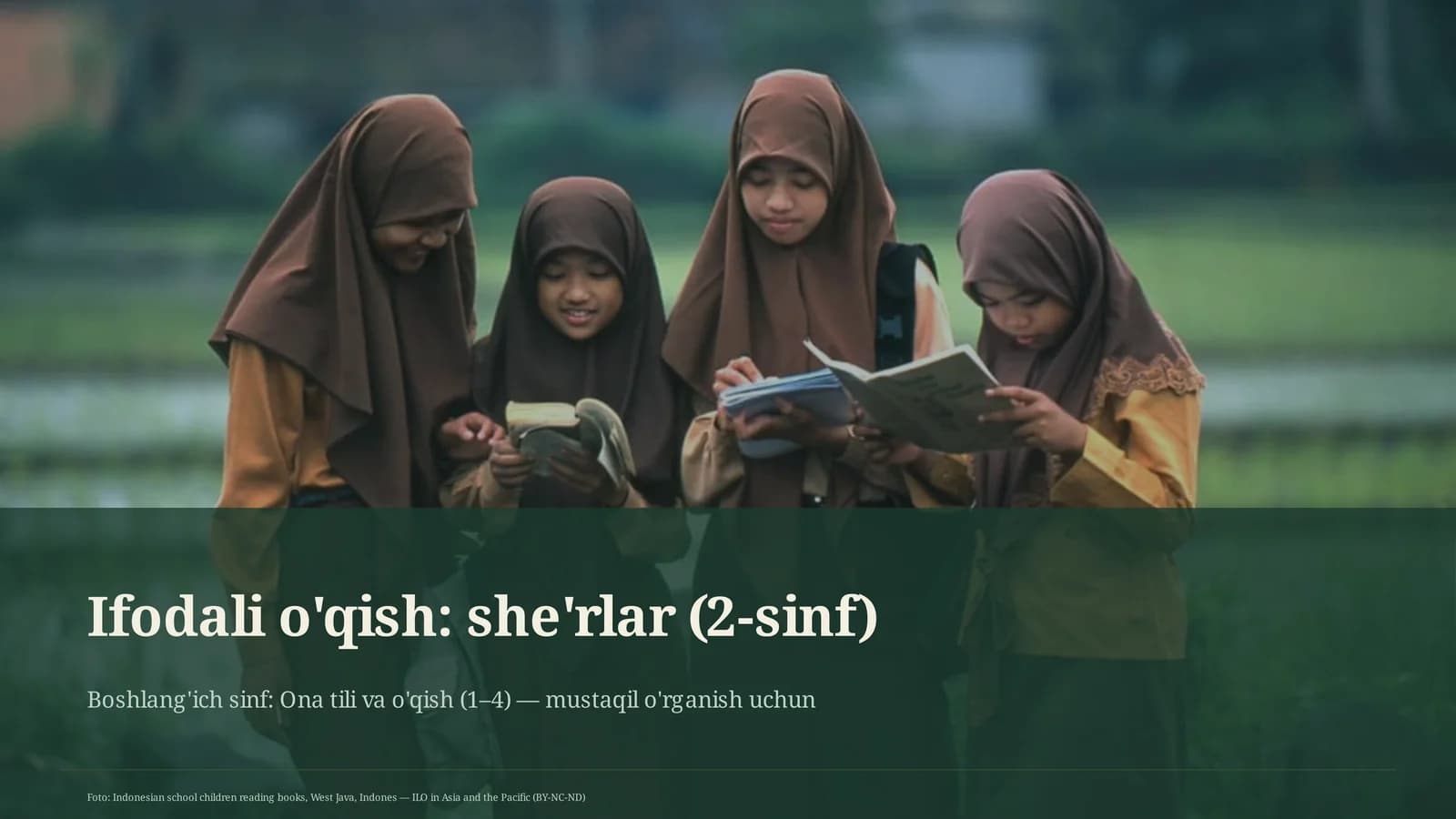 Ifodali o'qish: she'rlar (2-sinf)