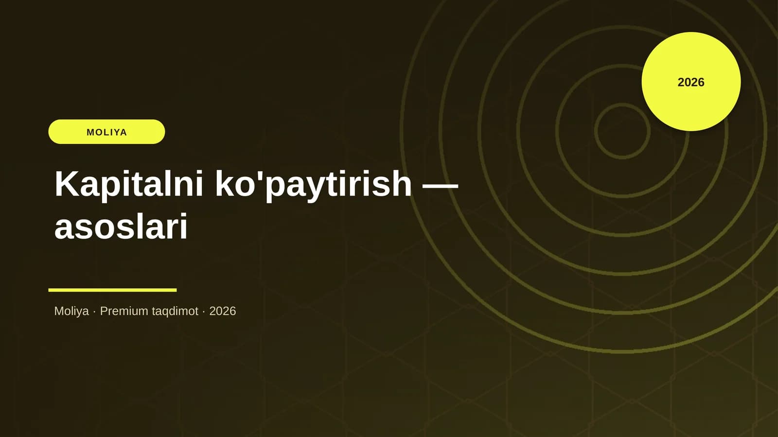 Kapitalni ko'paytirish — asoslari