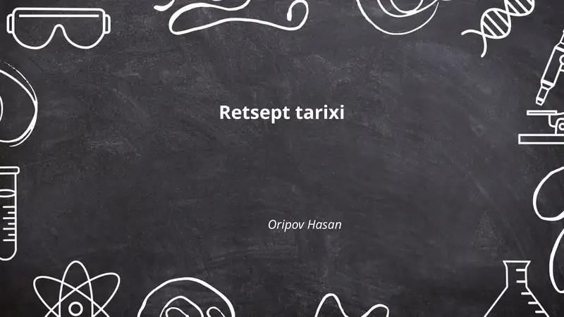 Retseptlar tarixi