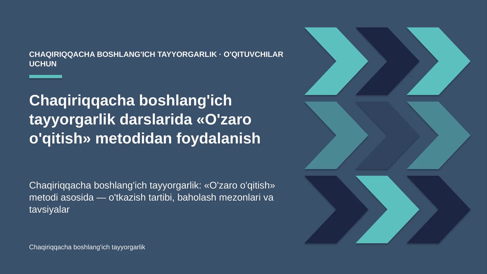 chaqiriqqacha boshlang'ich tayyorgarlik darslarida o'zaro o'qitish metodidan foydalanish 4219