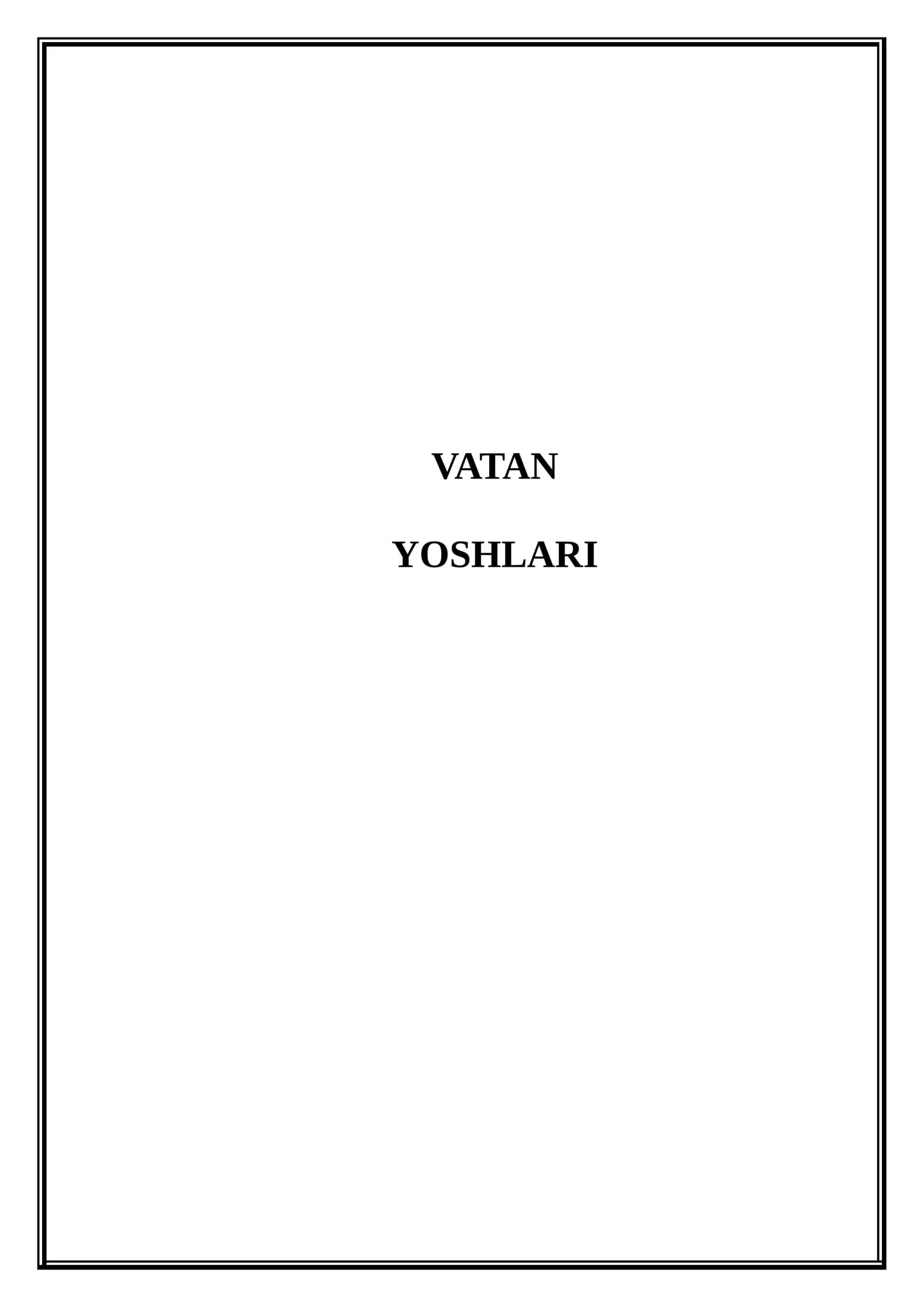 Vatan yoshlari (Mikrodars Ishlanma)