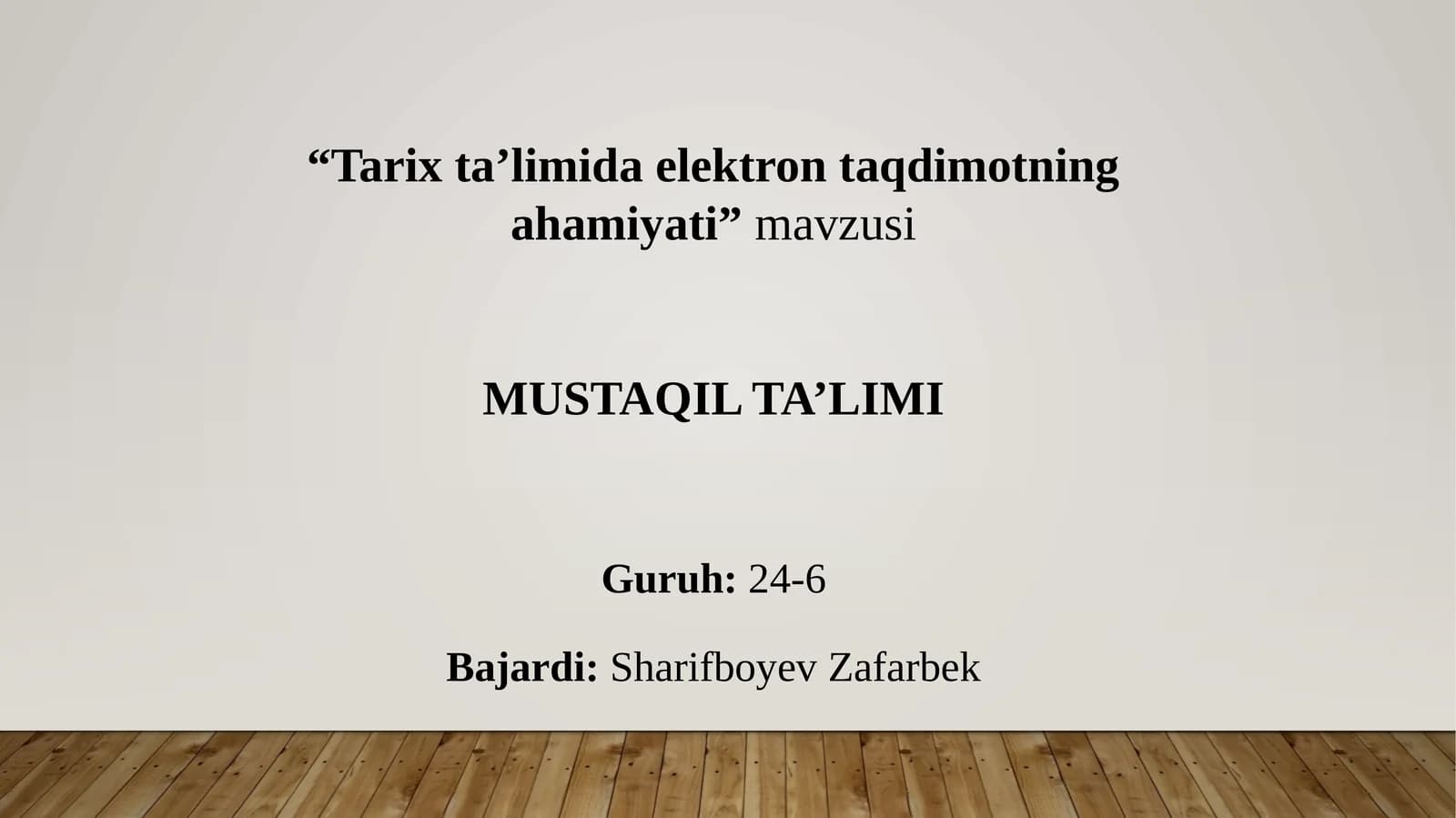 Tarixta’limidaelektrontaqdimotningahamiyati