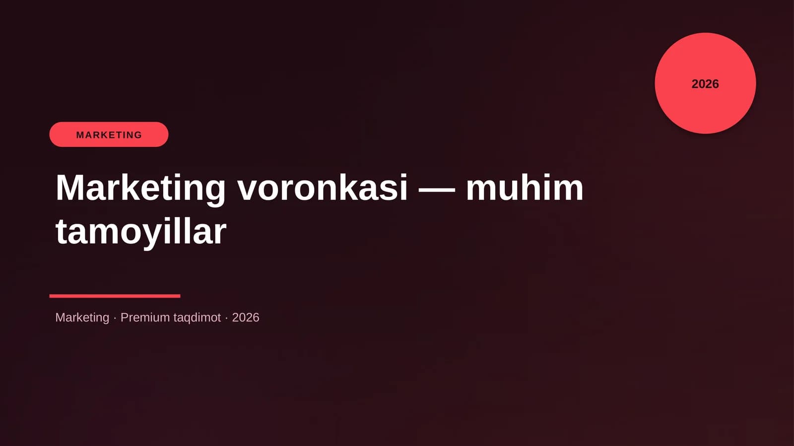 Marketing voronkasi — muhim tamoyillar