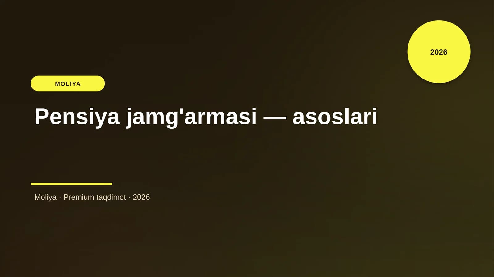 Pensiya jamg'armasi — asoslari