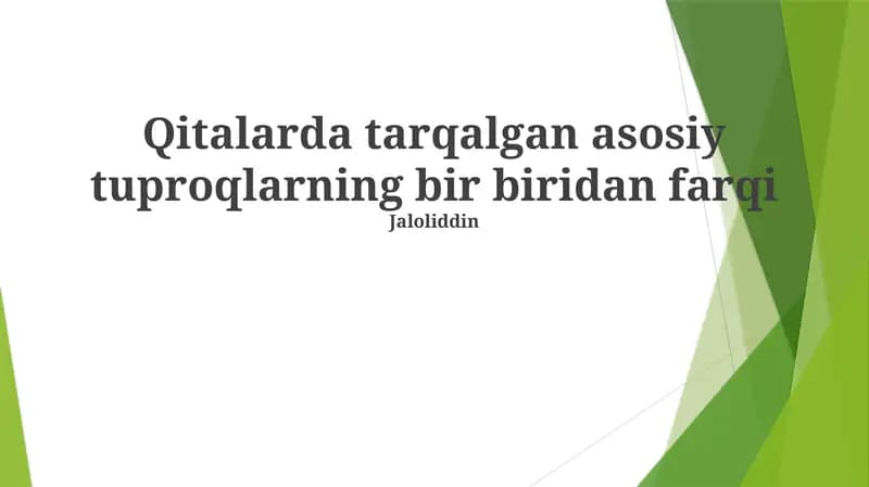 Cho'l tuproqlarining asosiy turlari