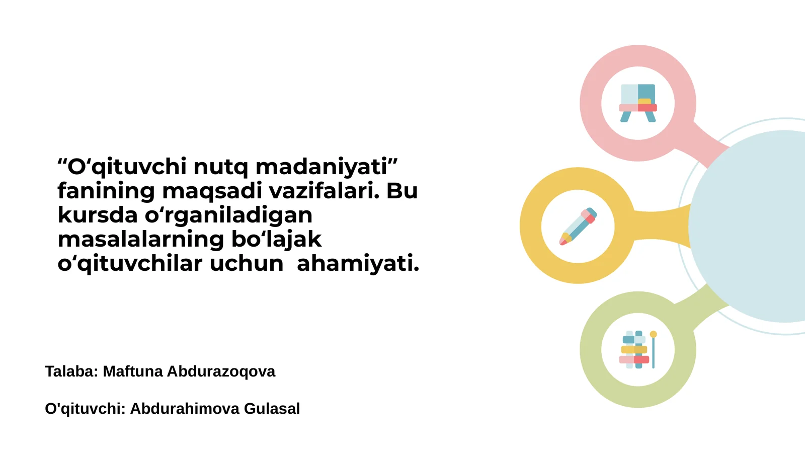 O‘qituvchi nutq madaniyati