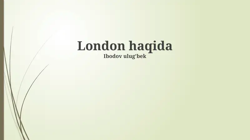 London haqida