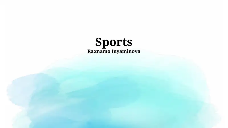 Sport va sog'liq