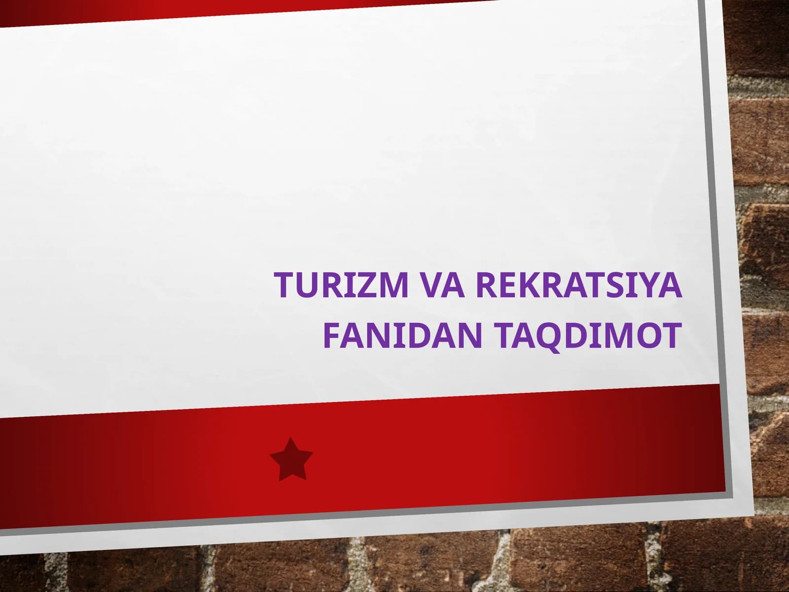 turizmvarekratsiyafanidantaqdimot