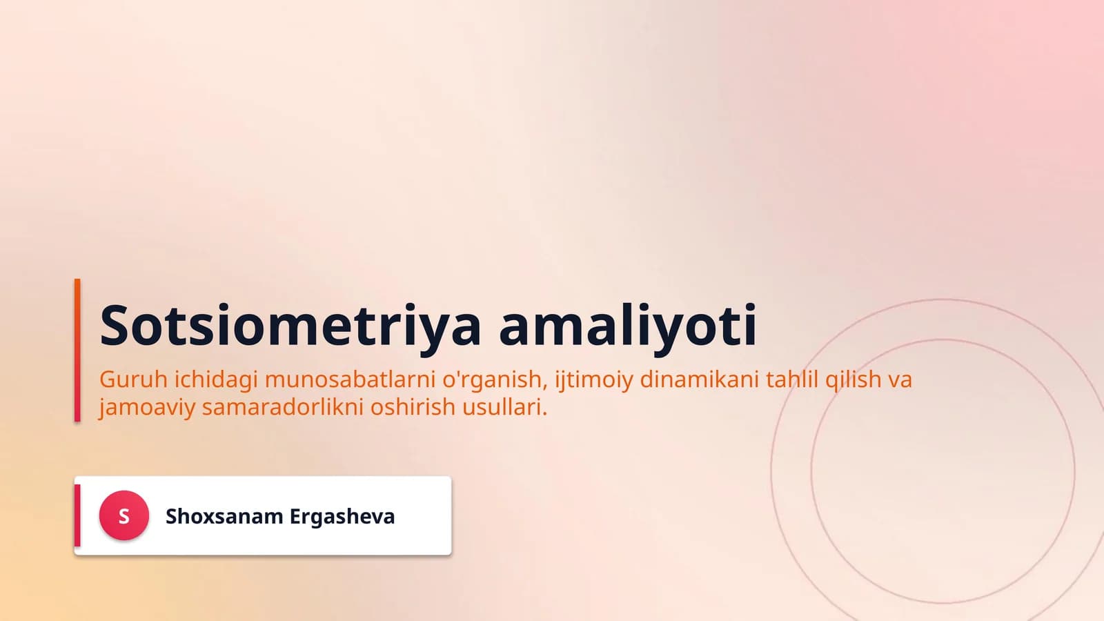 Sotsiometriya amaliyoti
