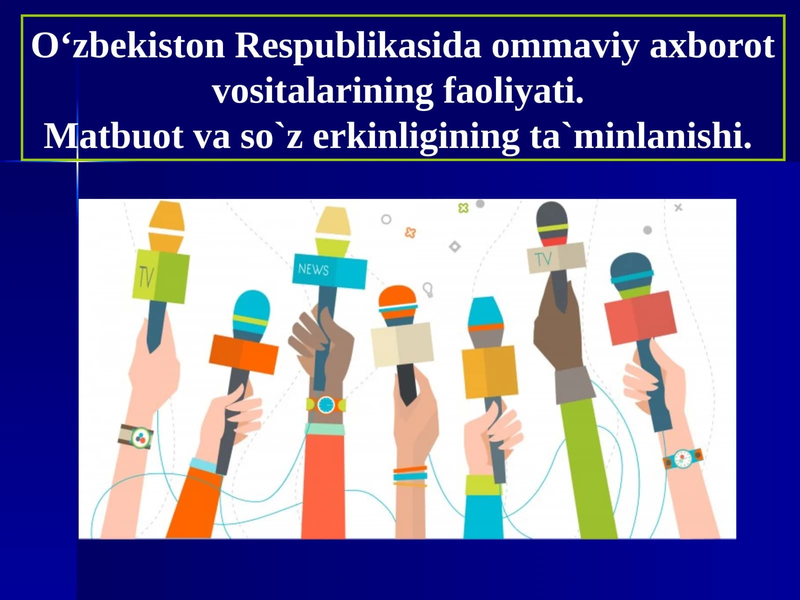 OAVni axborot bilan to'ldiruvchi kishi