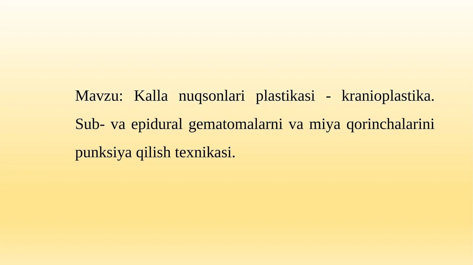 Kalla nuqsonlari plastikasi - kranioplastika