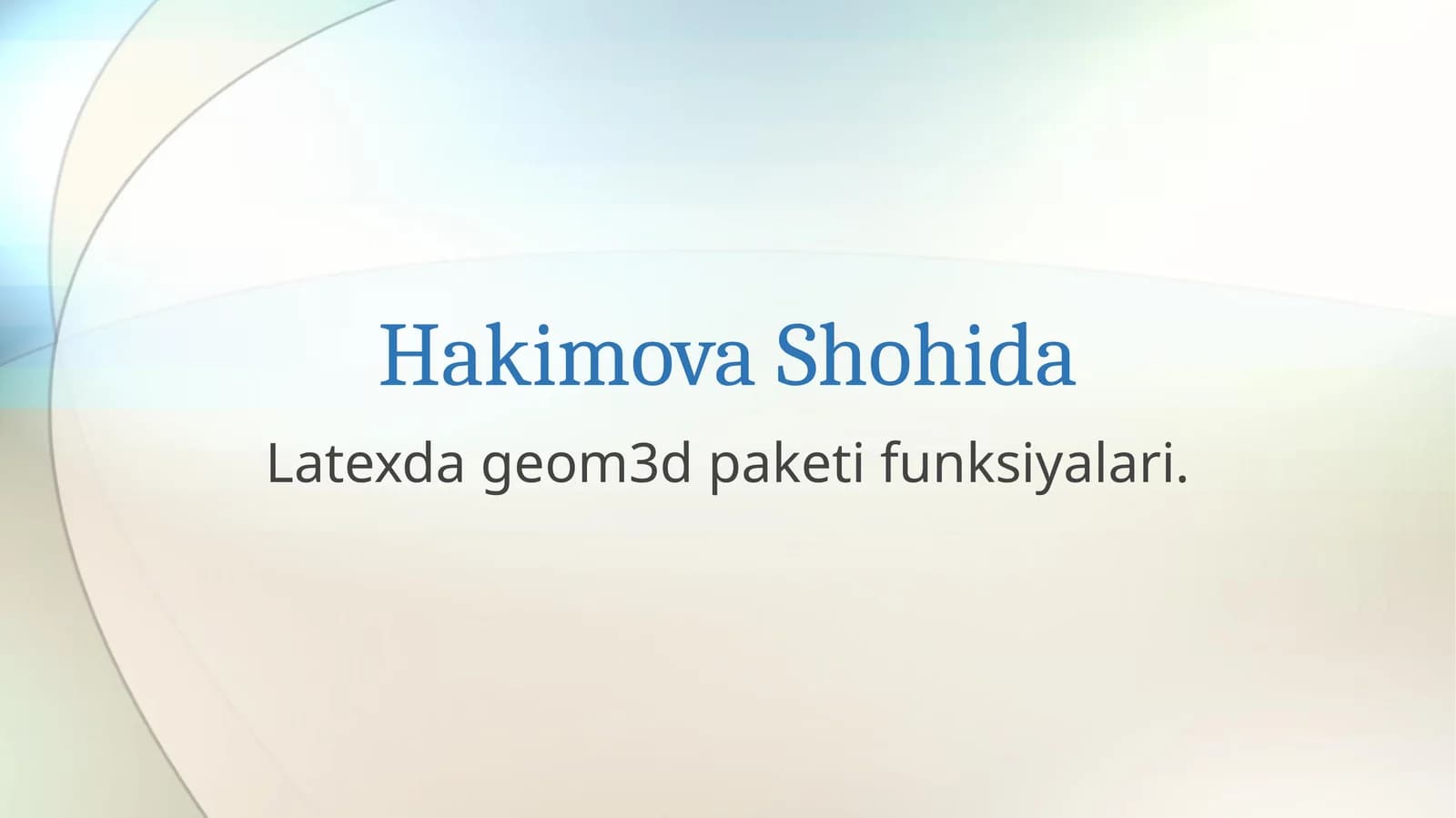 geom3dpaketi
