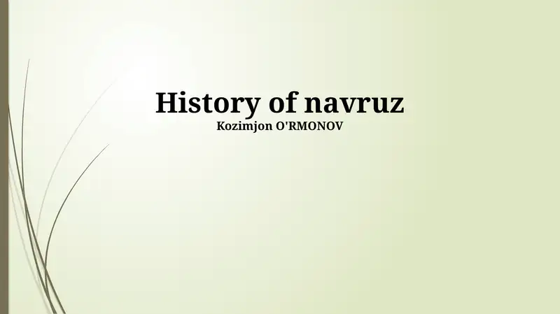 History of Navruz