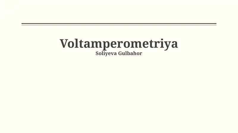 Voltamperometriya