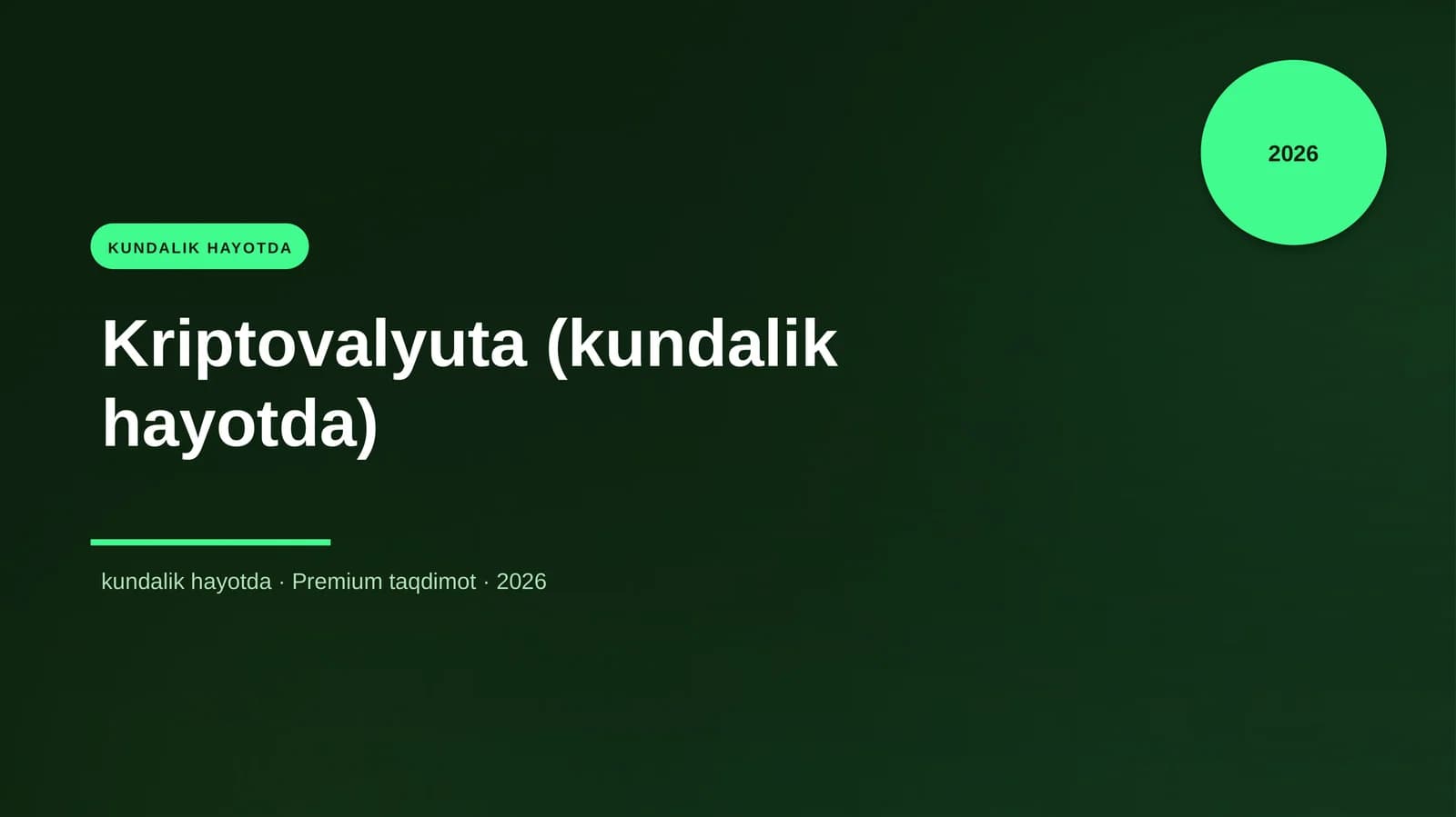 Kriptovalyuta (kundalik hayotda)