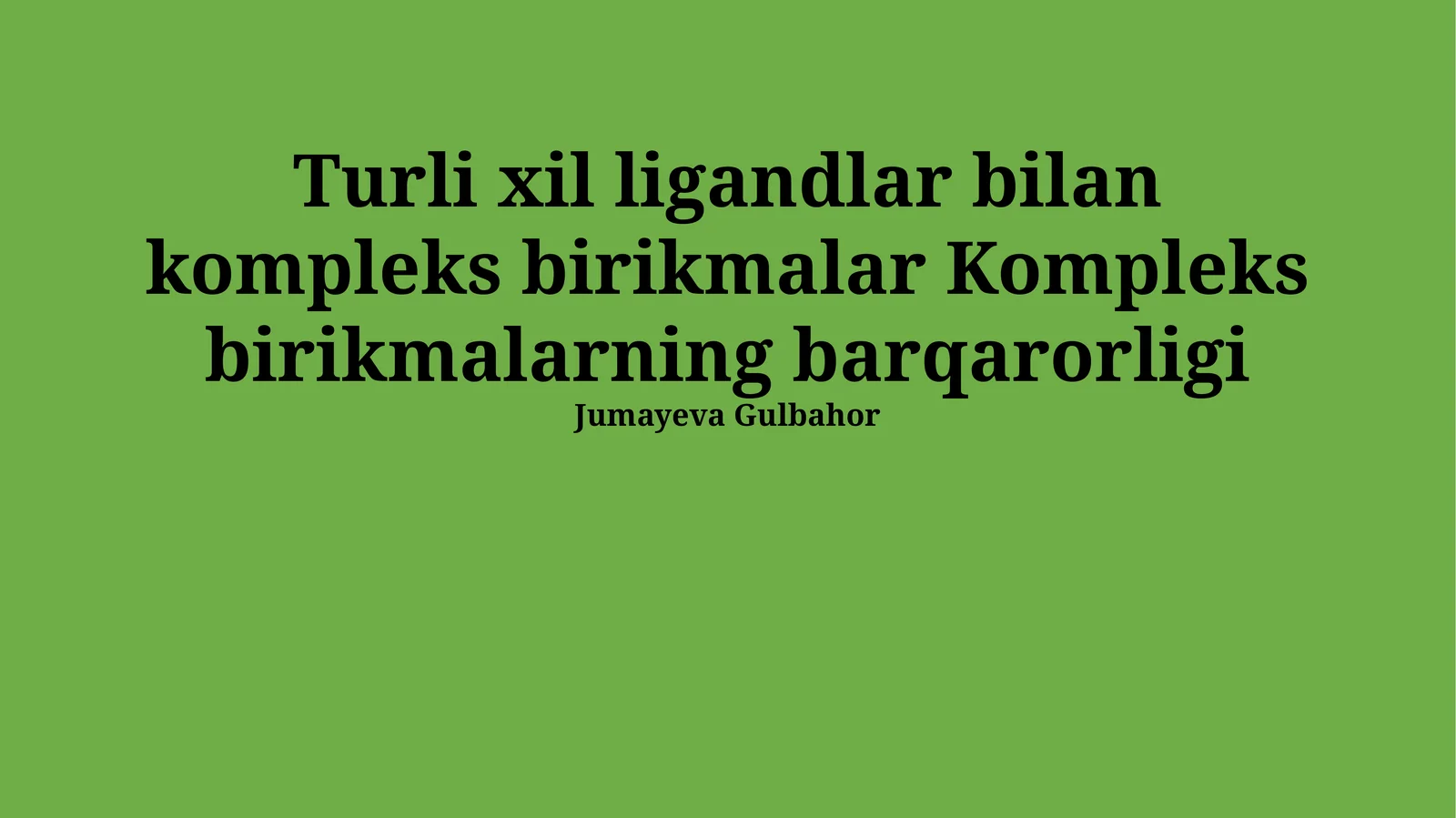 Kompleks birikmalar ta'rifi
